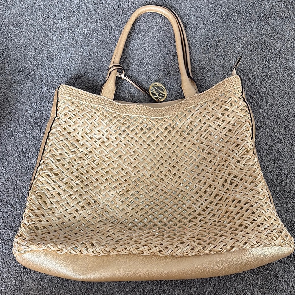 Style & Co gold sequins tote bag handbag